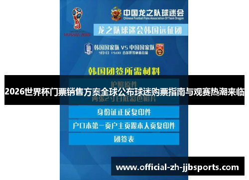 2026世界杯门票销售方案全球公布球迷购票指南与观赛热潮来临